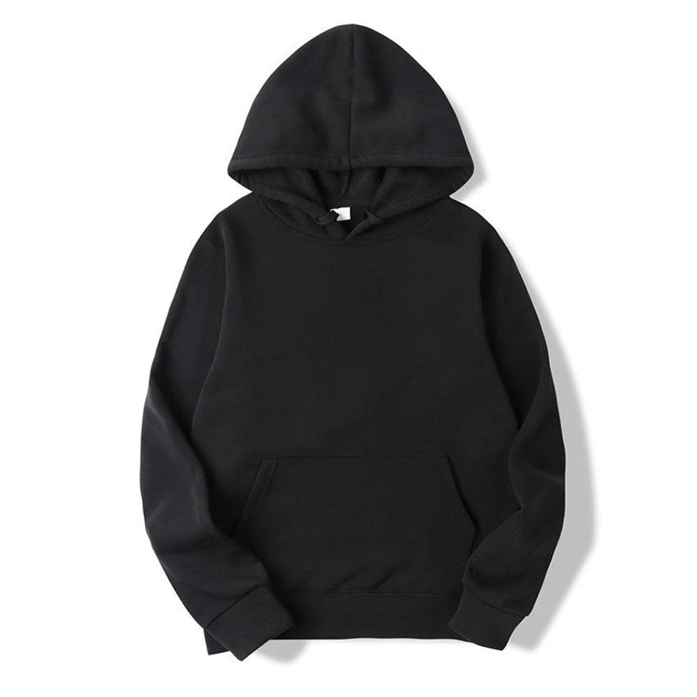 Unisex Oversize Solid Color Hoodie – Casual Pullover Sweatshirt for Spring & Autumn