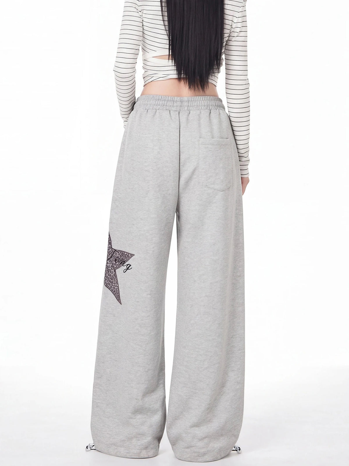 Women’s Embroidered Wide-Leg Pants – Loose Straight-Leg Trousers | American High-Street Casual Style