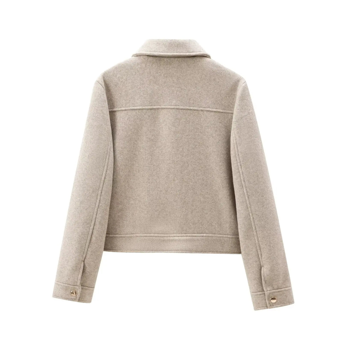 Women’s Zipper Jacket – Stylish Winter Long Sleeve Casual Coat with Pockets