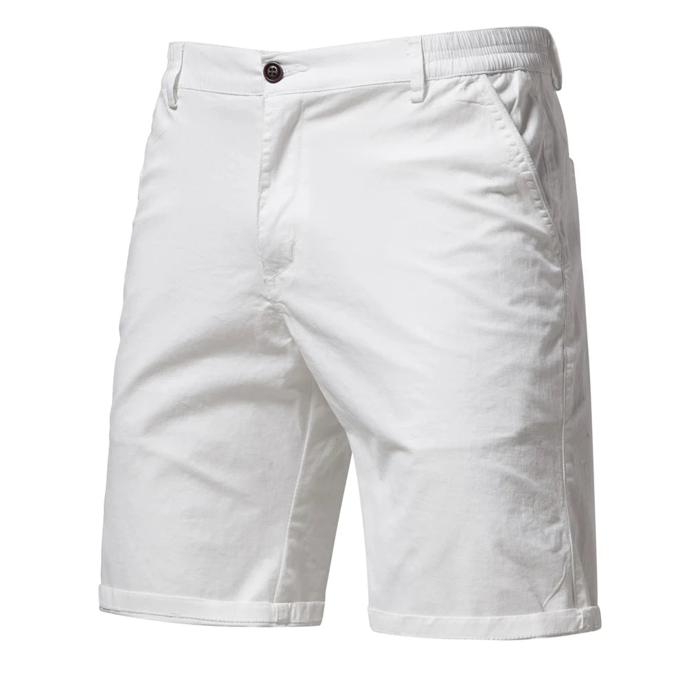 Men’s 100% Cotton Casual Shorts – Elastic Waist Beach & Summer Shorts