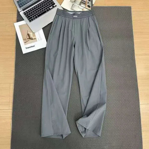 Women’s High-Waist Wide-Leg Pants – Lightweight Breathable Straight-Leg Trousers | Loose Casual Yoga & Summer Sweatpants