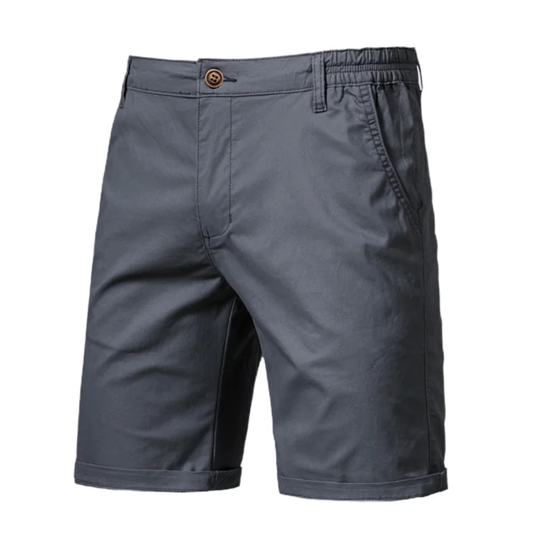 Men’s 100% Cotton Casual Shorts – Elastic Waist Beach & Summer Shorts