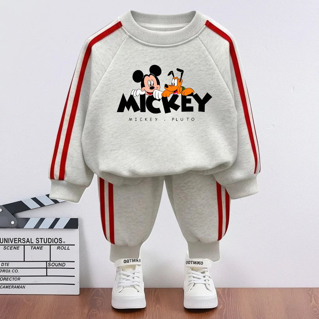 Boys’ 2-Piece Tracksuit Set – Stylish Side-Stripe Hoodie & Long Pants | Casual Spring Sports Outfit for Kids