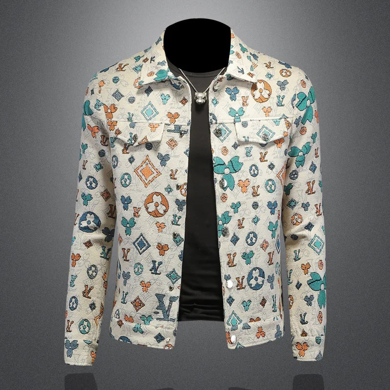 Men's Luxury Plaid Denim Coat – Hip Hop Western Streetwear Jacket