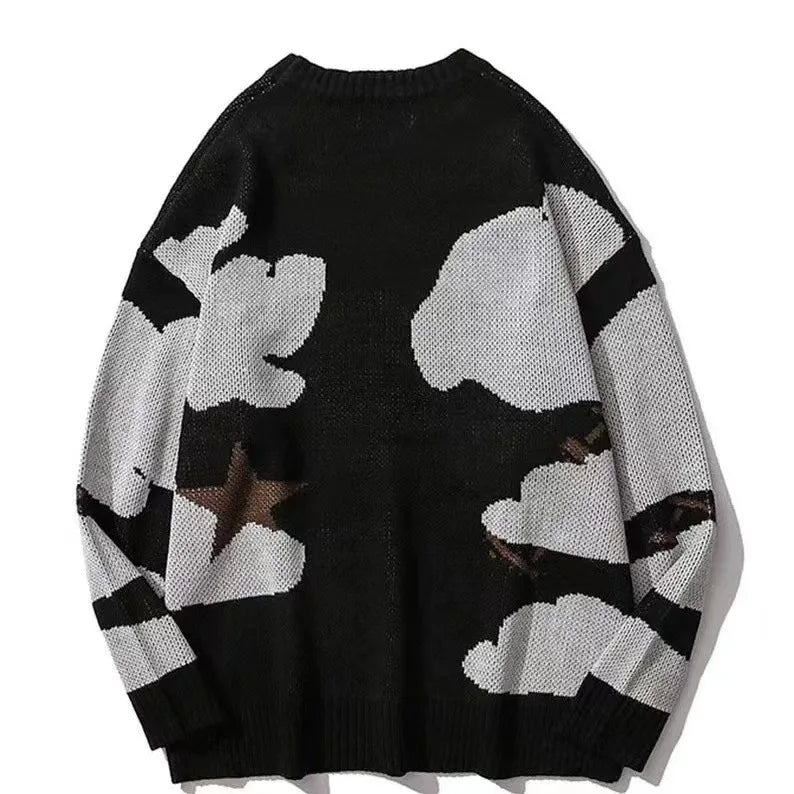 Women’s Y2K Punk Sweater – Loose-Fit O-Neck Jumper | Autumn & Winter Streetwear Knit Top
