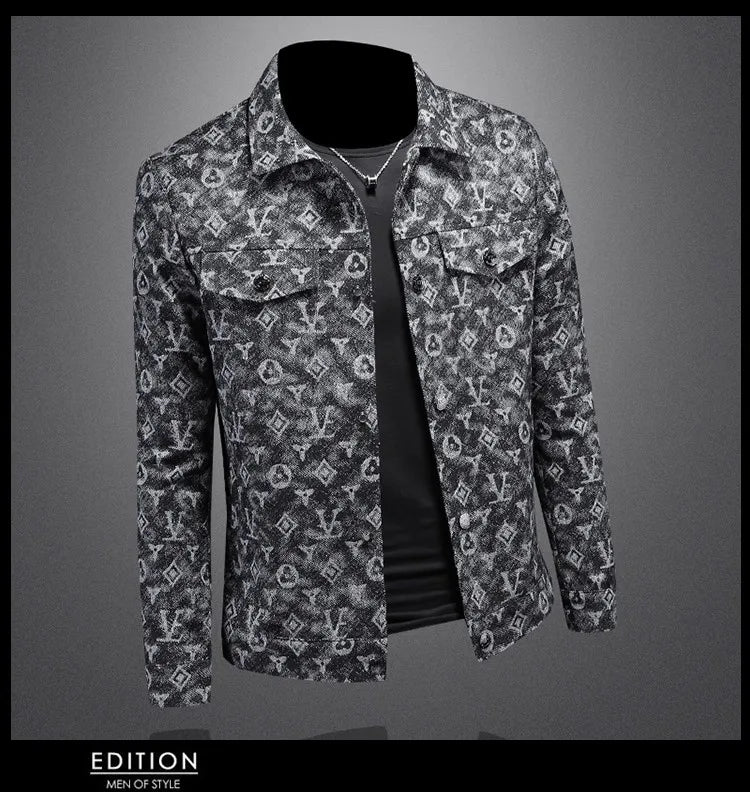 Men's Luxury Plaid Denim Coat – Hip Hop Western Streetwear Jacket
