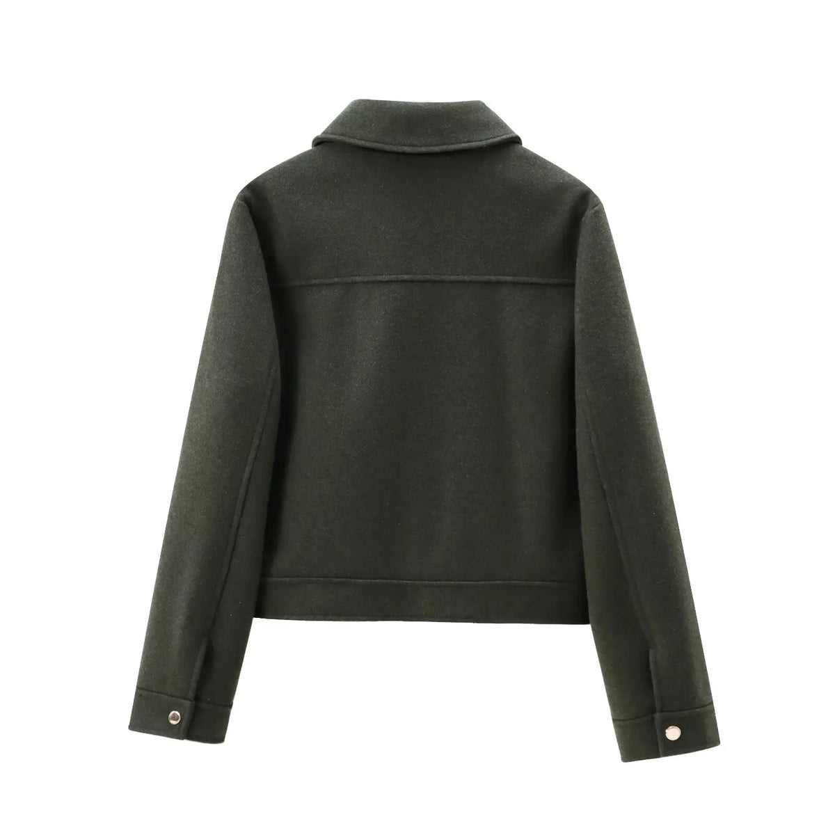 Women’s Zipper Jacket – Stylish Winter Long Sleeve Casual Coat with Pockets