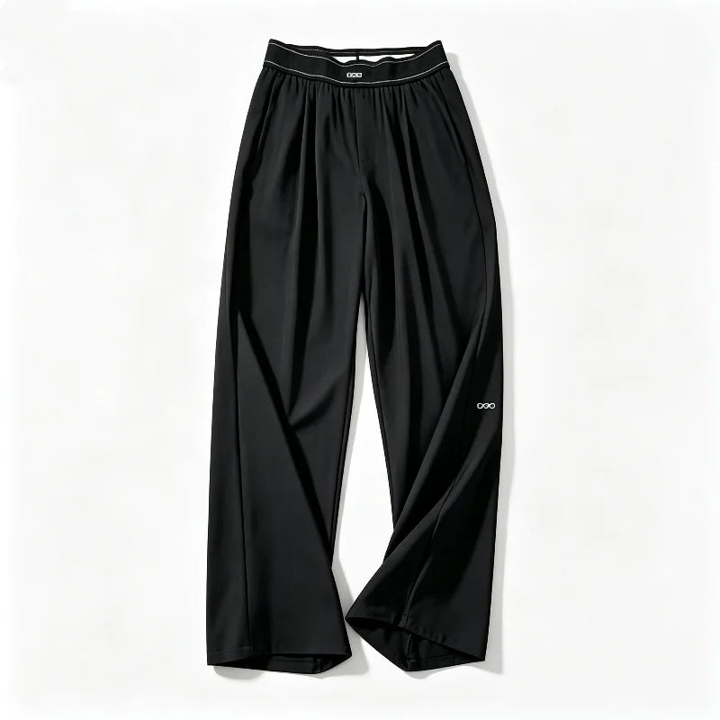 Women’s High-Waist Wide-Leg Pants – Lightweight Breathable Straight-Leg Trousers | Loose Casual Yoga & Summer Sweatpants