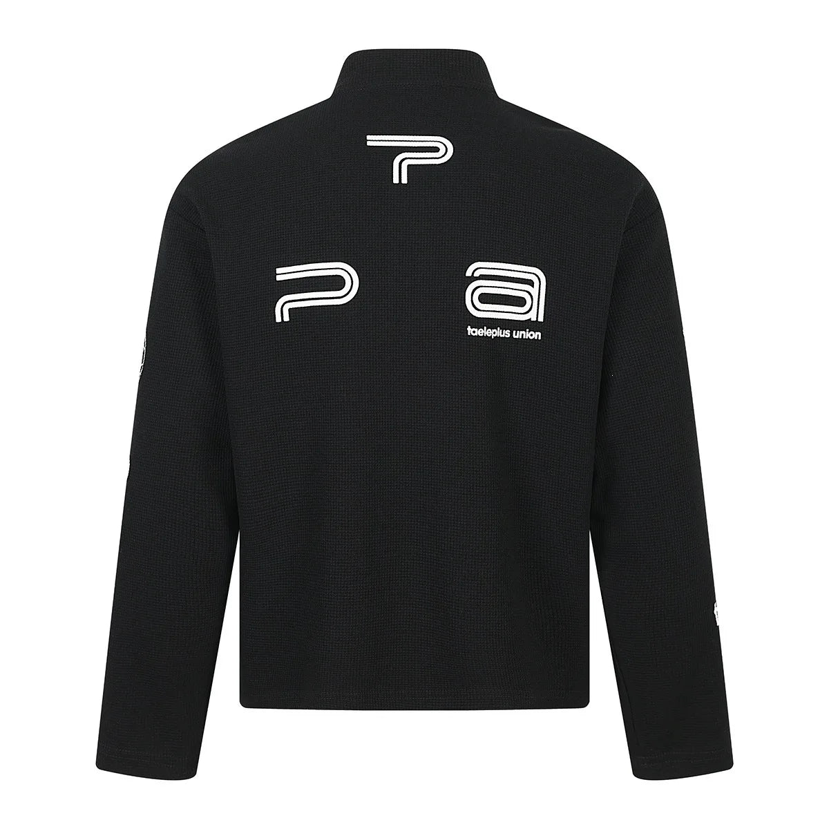 Unisex Waffle Pattern Long Sleeve T-Shirt – Half High Collar Printed Casual Sportswear, Fall 2026
