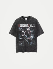 Unisex Leon Kennedy Graphic T-Shirt – Oversized Short-Sleeve Tee | Retro Biohazard-Inspired Fan Streetwear