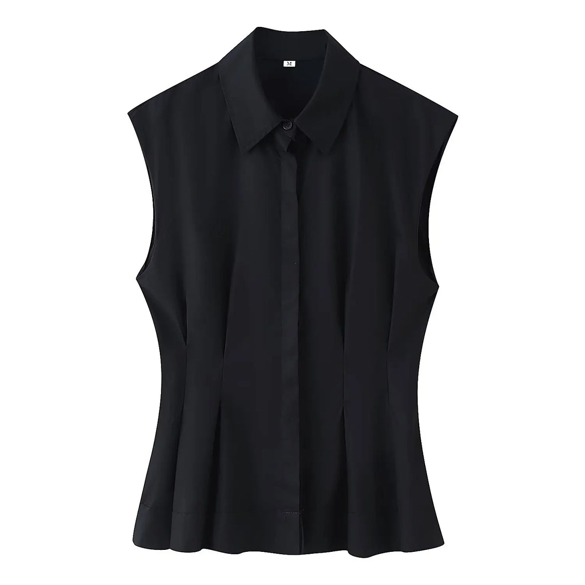 Women’s Summer Sleeveless Pleated Blouse – Chic Casual Top