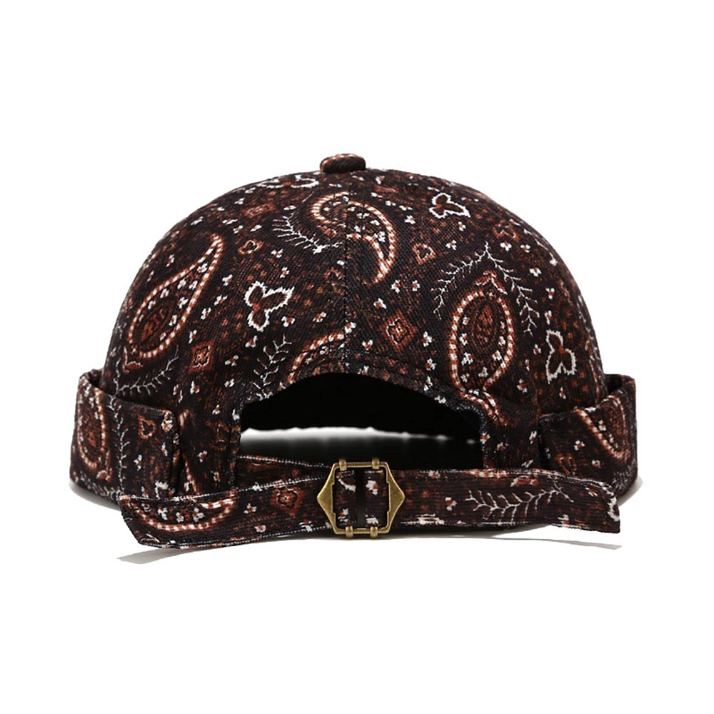 Unisex Cotton Brimless Skullcap – Retro Docker Hat, Hip Hop Streetwear Beanie for Summer & Outdoor Wear
