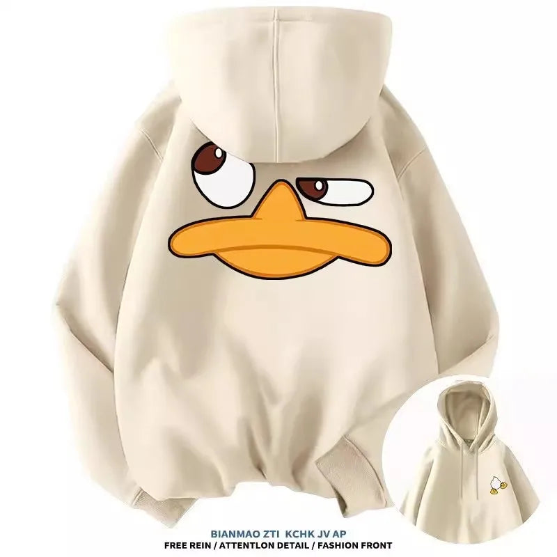 Cartoon Duck Fun Large-size Hooded Sweatshirt