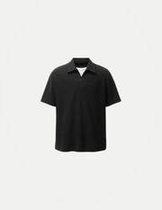 Women’s Retro Waffle Polo Shirt – Short Sleeve Turn-Down Collar Casual Summer Top