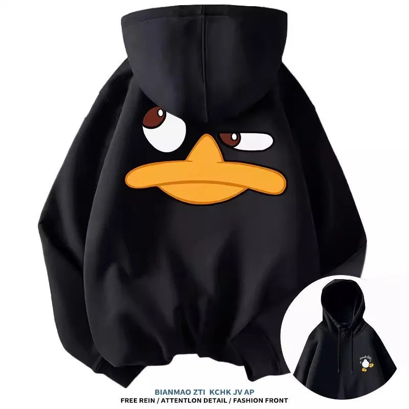 Cartoon Duck Fun Large-size Hooded Sweatshirt
