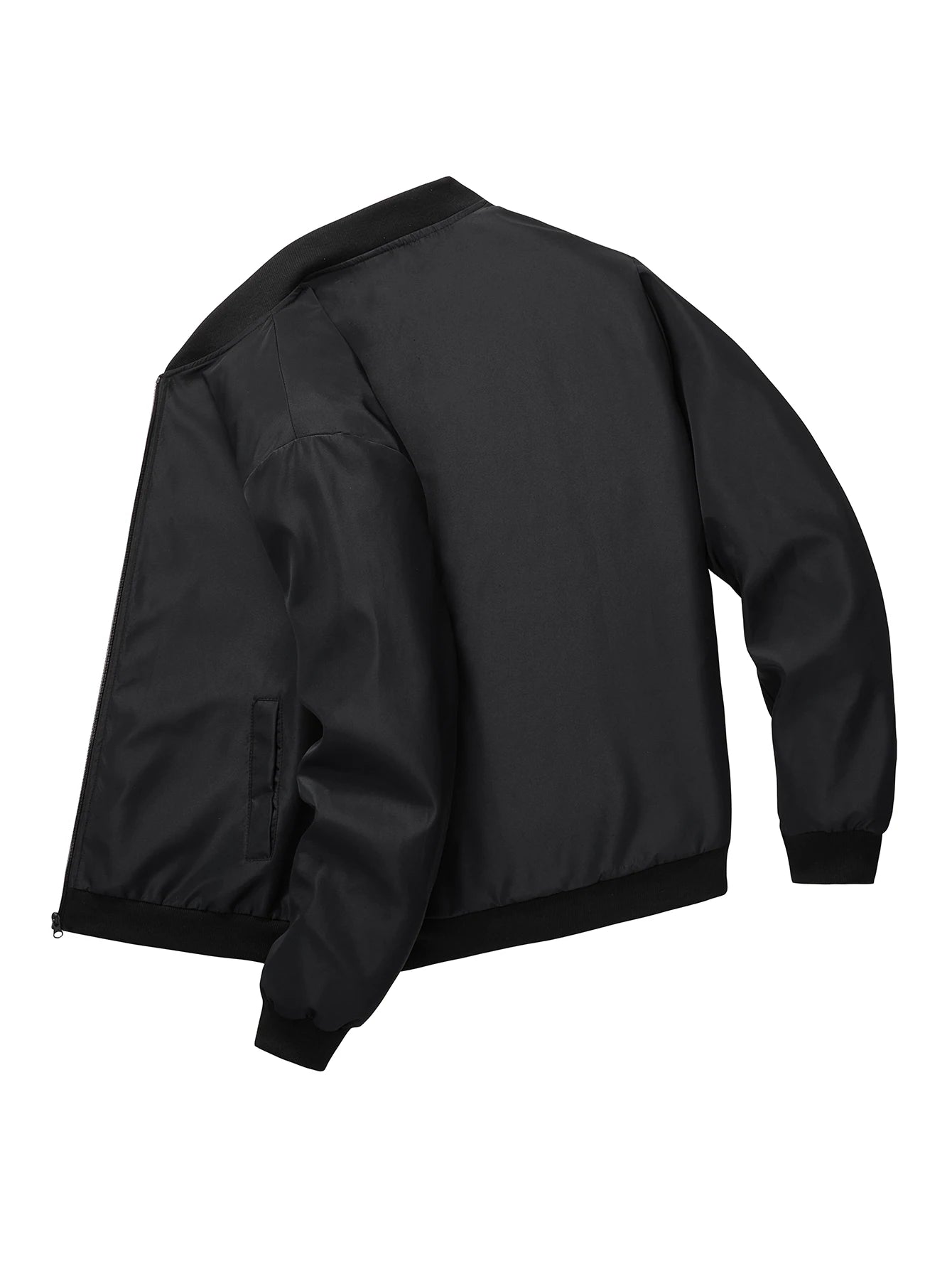 Men's Baseball Collar Solid Colour Jacket – Lightweight Business-Casual Short Coat for Spring & Autumn