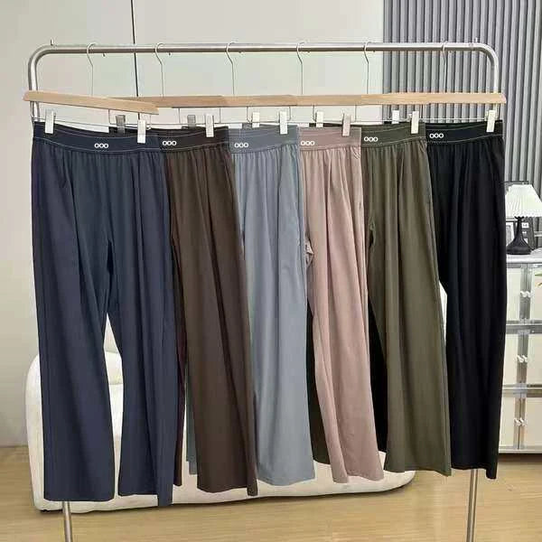 Women’s High-Waist Wide-Leg Pants – Lightweight Breathable Straight-Leg Trousers | Loose Casual Yoga & Summer Sweatpants