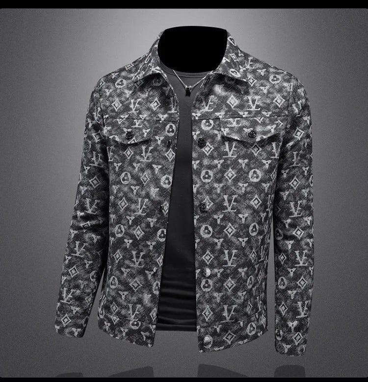Men's Luxury Plaid Denim Coat – Hip Hop Western Streetwear Jacket