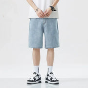 Men's Classic Stretch Denim Shorts – Straight Leg Summer Jorts