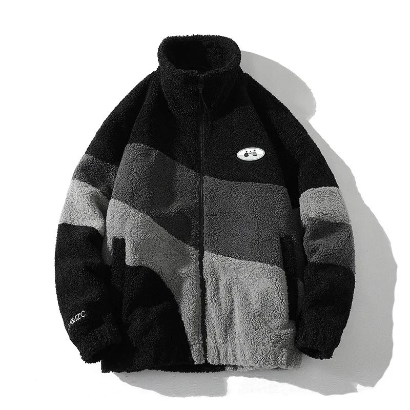 Men’s Winter Windproof Jacket – Warm Loose-Fit Zip-Up Coat, Casual Autumn & Winter Outerwear