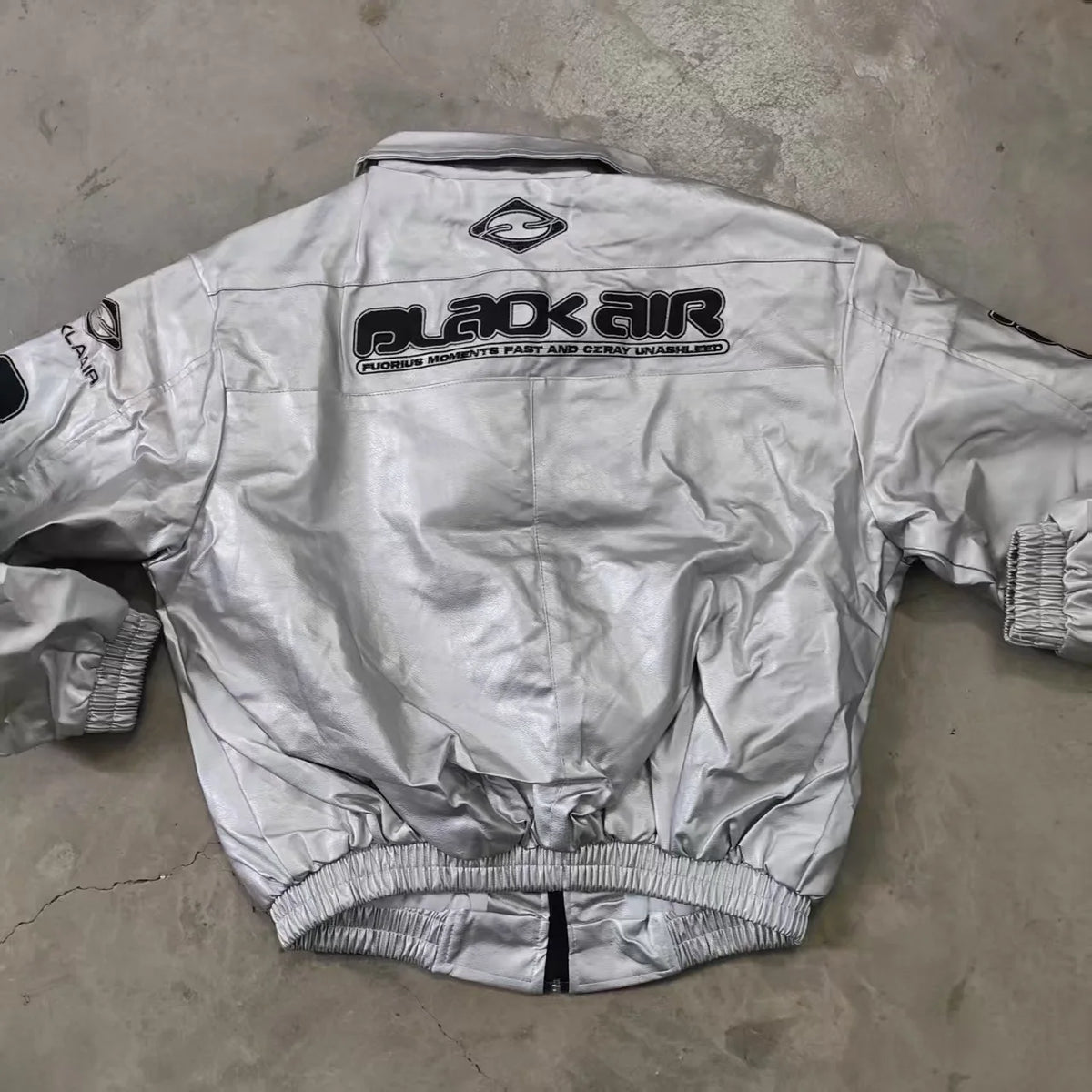 Men’s Retro PU Leather Bomber Jacket – Loose-Fit Motorcycle Pilot Coat, Short Multi-Pocket Casual Streetwear