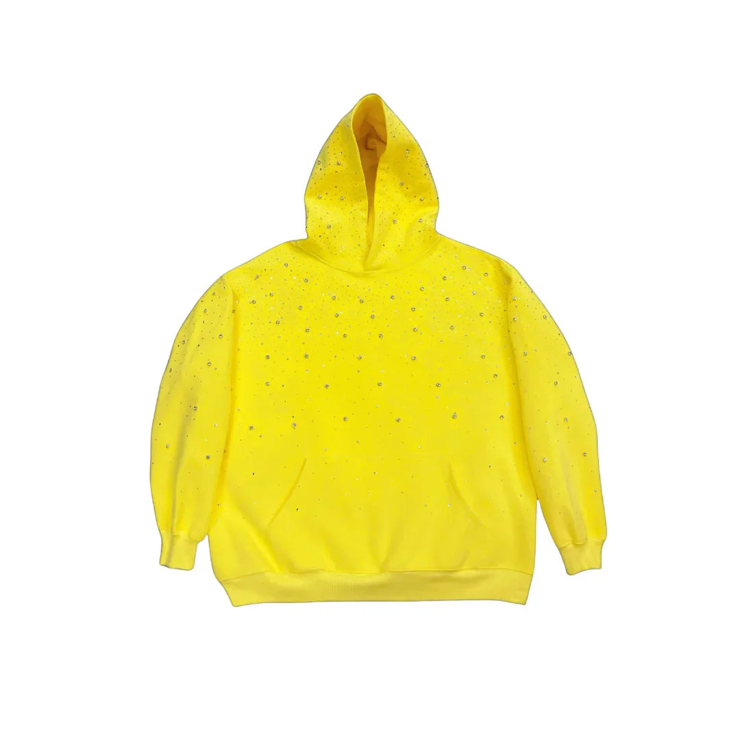 Unisex Starry Sky Rhinestone Hoodie – Sparkling Zip-Up Streetwear Sweatshirt, European & American Fashion Style