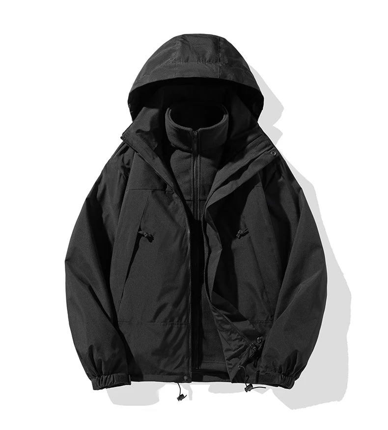 Unisex 3-in-1 Outdoor Jacket – Waterproof & Breathable Warm Winter Coat for Camping, Hiking & Skiing