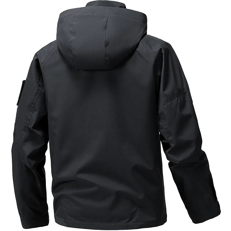 Men’s Softshell Windbreaker Jacket – Lightweight Hooded Waterproof Outdoor Coat for Hiking, Camping & Travel