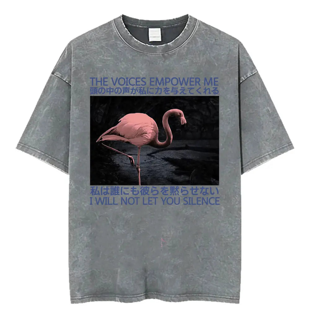 Unisex Japanese Fish Meme T-Shirt – Vintage Washed Oversized Tee | Harajuku Streetwear Graphic Top
