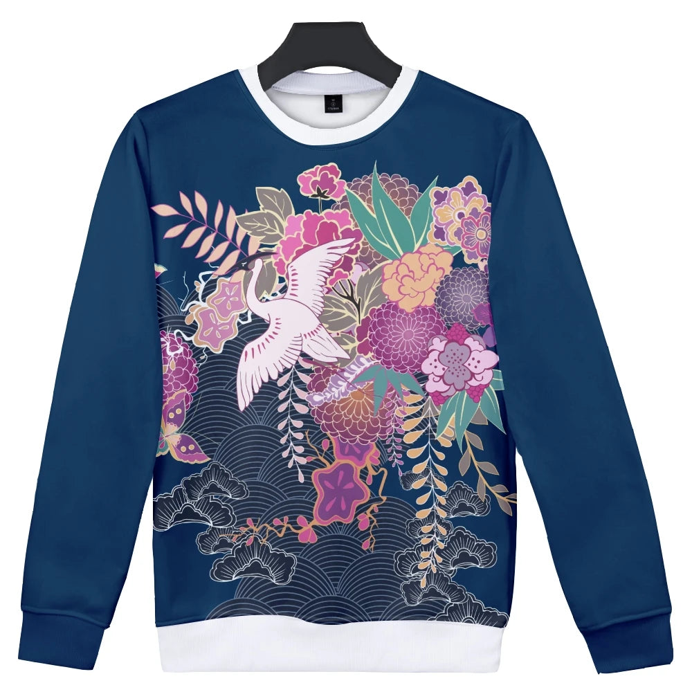 Unisex Samurai Demon 3D Print Hoodie – Japanese Anime Long Sleeve Pullover Sweatshirt, Casual Streetwear Top