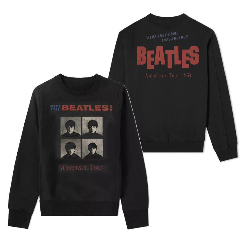 Unisex Beatles Lennon Hoodie – Loose-Fit Casual Pullover Sweatshirt, Stylish Streetwear Top for Men & Women