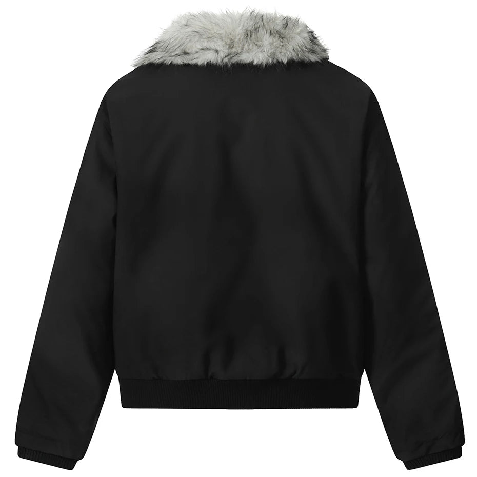 Men Winter Jackets Fur Collar Parkas Coat Vintage Oversized Fleece Warm Jackets