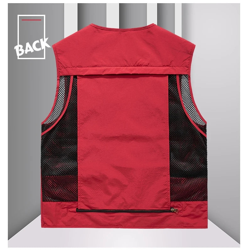 Men's Multi-Pocket Outdoor Fishing Vest – Breathable Leisure Jacket