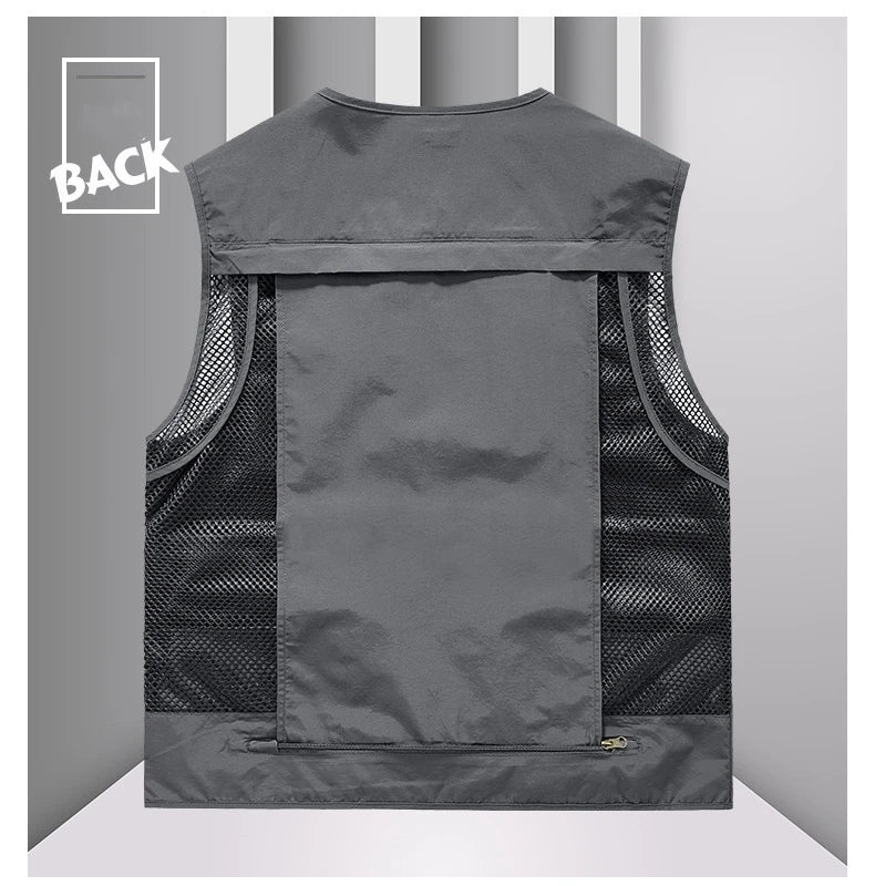 Men's Multi-Pocket Outdoor Fishing Vest – Breathable Leisure Jacket