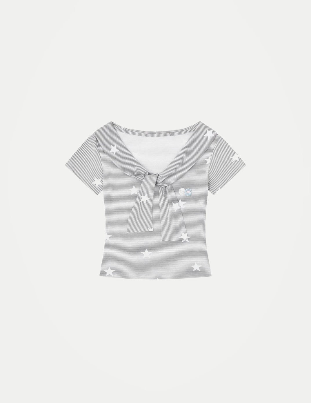 Women’s Vintage Star Print T-Shirt – Slim Fit Striped Y2K Top | Harajuku Grunge Summer Streetwear
