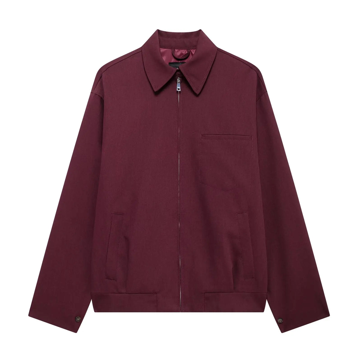 Women’s Retro Bomber Jacket – Loose Fit Zip-Up Fall Coat