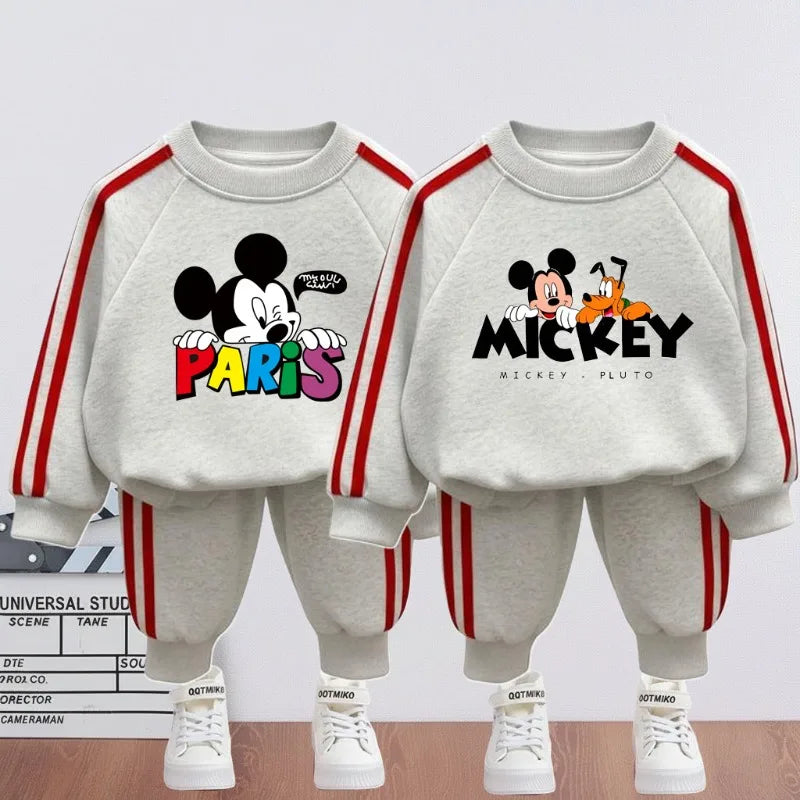 Boys’ 2-Piece Tracksuit Set – Stylish Side-Stripe Hoodie & Long Pants | Casual Spring Sports Outfit for Kids
