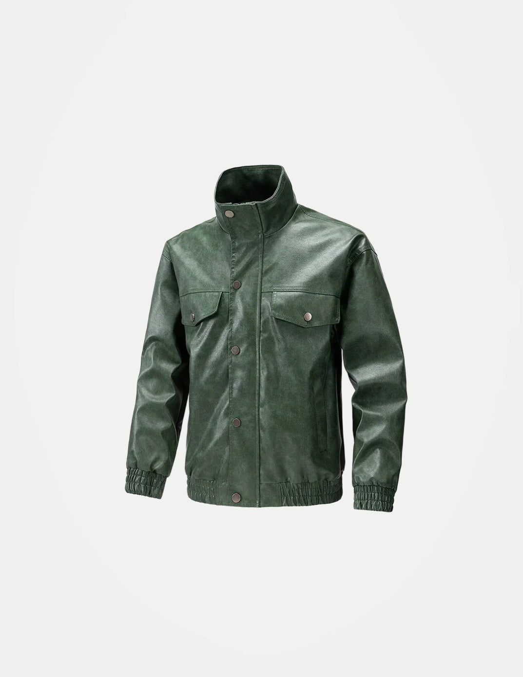 Men’s Retro PU Leather Jacket – High Street Motorcycle-Inspired Coat, Trendy Winter Casual Outerwear