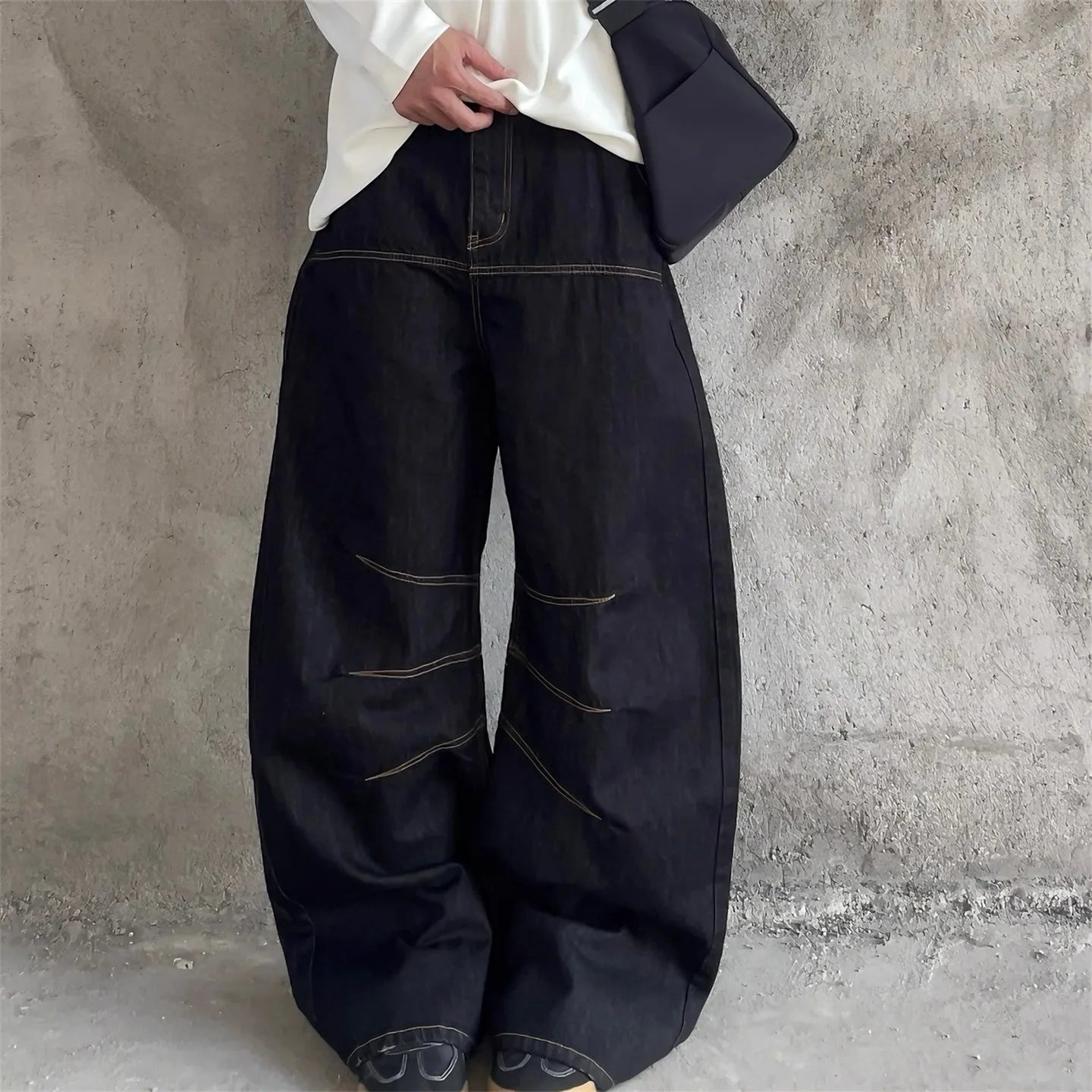 Retro Japanese Wide Leg Jeans