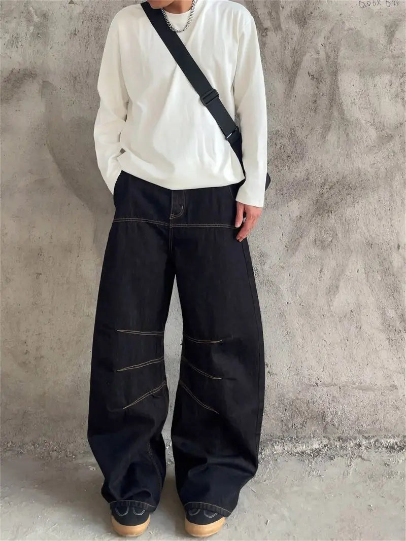 Retro Japanese Wide Leg Jeans