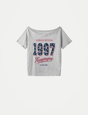 Women’s Summer Letter Print T-Shirt – American Retro Star Short Sleeve Slim Fit Streetwear Top