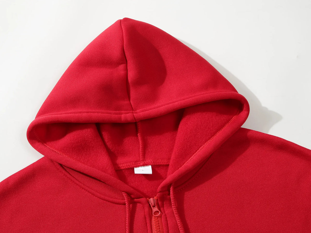 Unisex Winter Sportswear Set – Warm Hooded Zipper