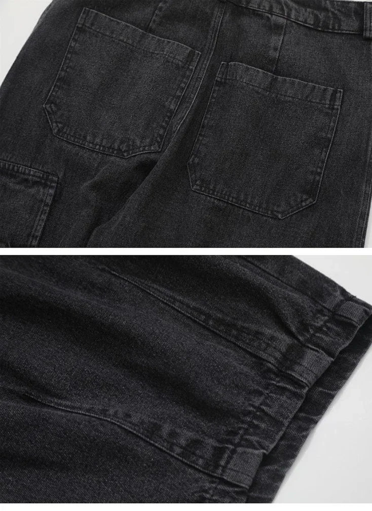 Men's Baggy Harajuku Jeans – Oversized Wide Leg Hip Hop Streetwear Denim