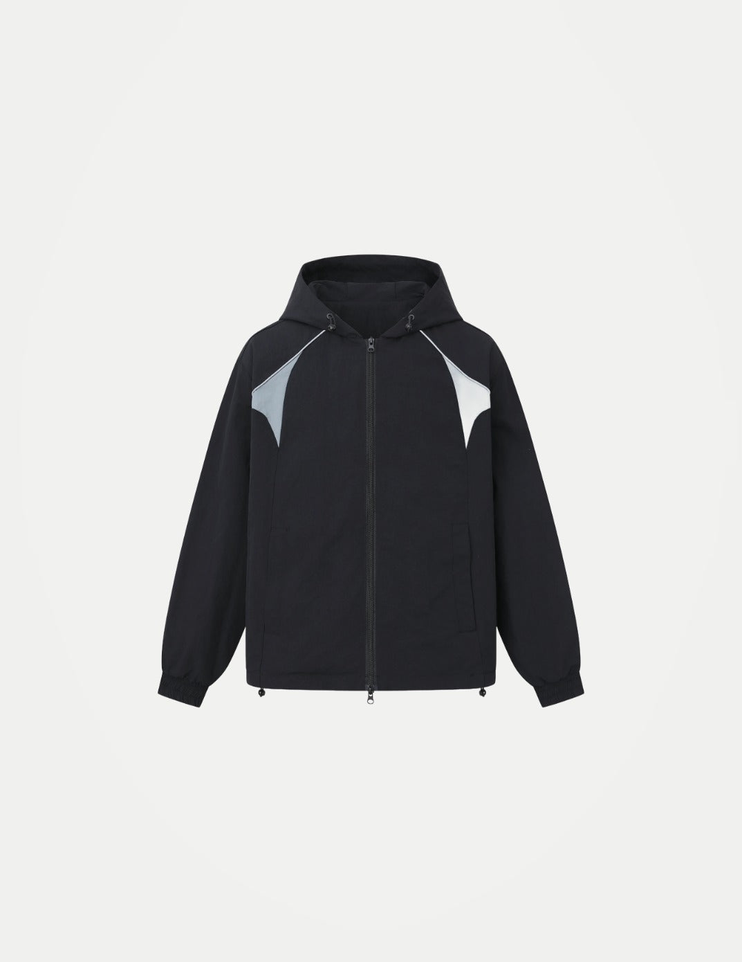 Women’s American Style Hooded Windbreaker – Loose Fit Color Block Printed Casual Workwear Jacket