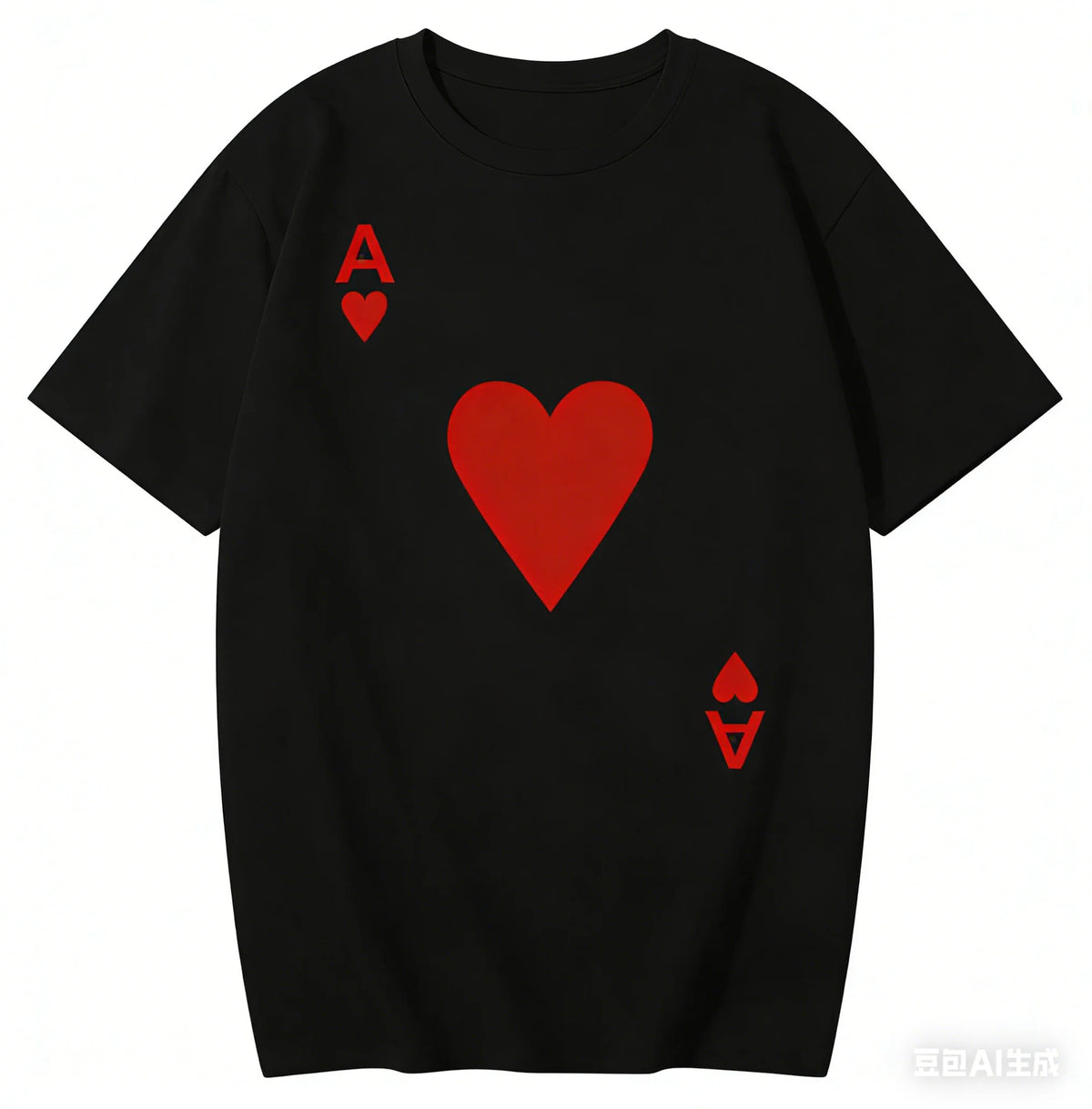 Men’s Ace of Hearts Poker T-Shirt – Blackjack Playing Card Graphic | American Casual Short-Sleeve Tee