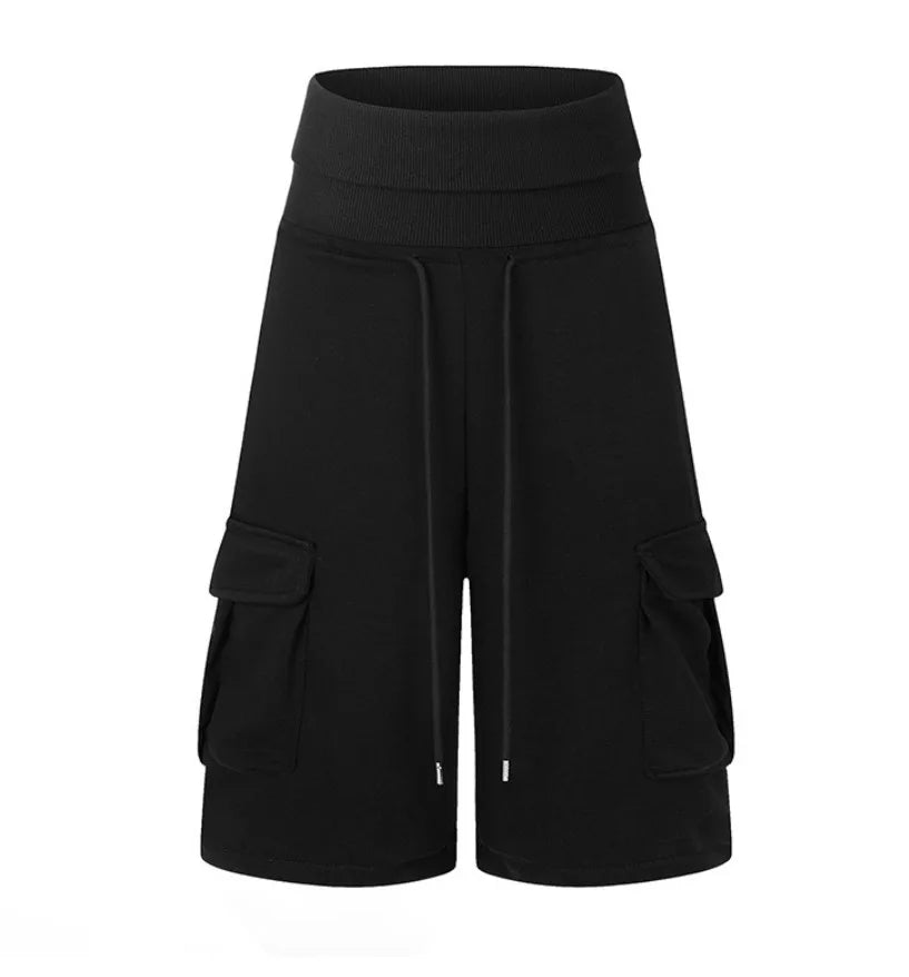 Women’s Summer Wide-Leg Pants – Loose Drapey Casual Trousers with Pockets, American-Style Sporty Streetwear
