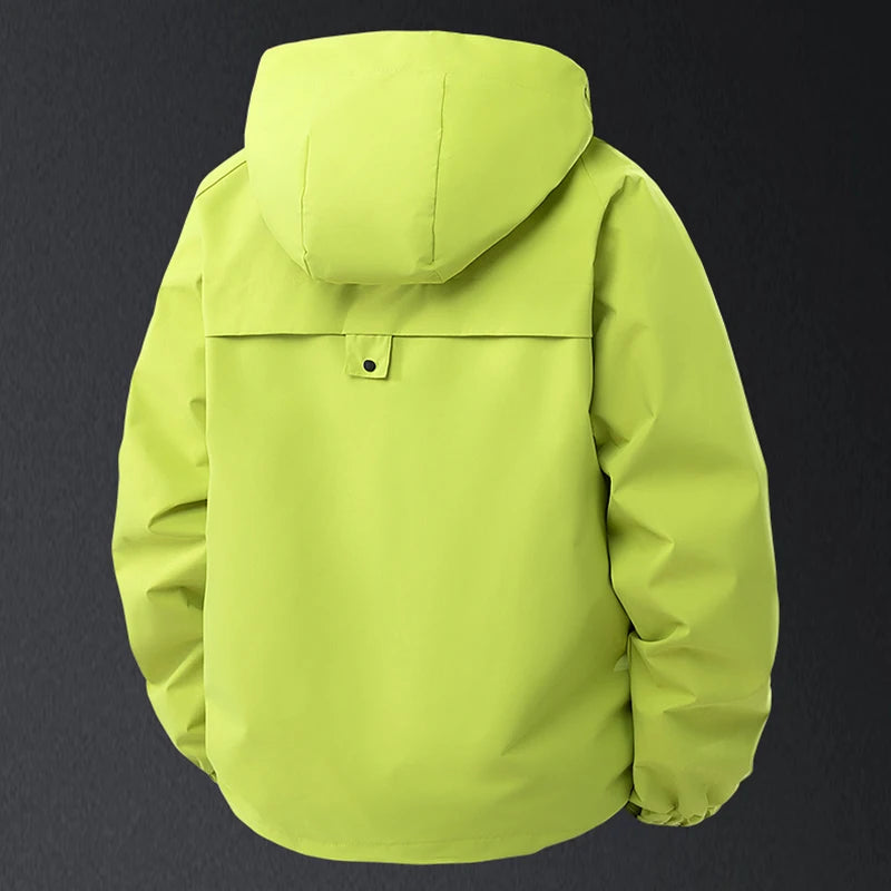 Men’s Outdoor Hooded Jacket – Waterproof Hiking & Camping Windbreaker