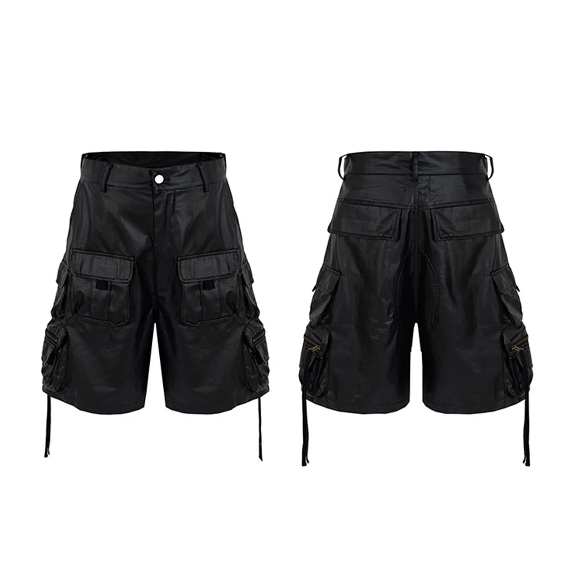 Unisex Multi-Pocket Cargo Shorts – Loose Fit Techwear Utility Shorts, High Street Casual Shorts for Men & Women