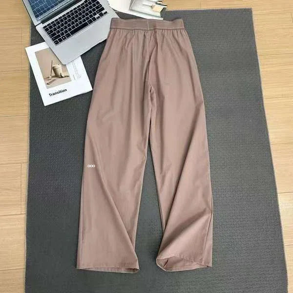 Women’s High-Waist Wide-Leg Pants – Lightweight Breathable Straight-Leg Trousers | Loose Casual Yoga & Summer Sweatpants