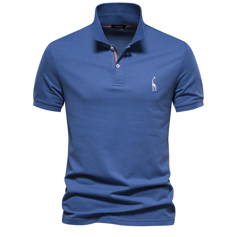 Men’s Premium Cotton Polo – Short Sleeve Solid Color Casual Shirt | Summer Everyday Wear
